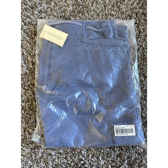 NWT Women’s Sundance Hansa Cargo Jogger Periwinkle Blue Linen Blend Size 8 - Picture 2 of 3